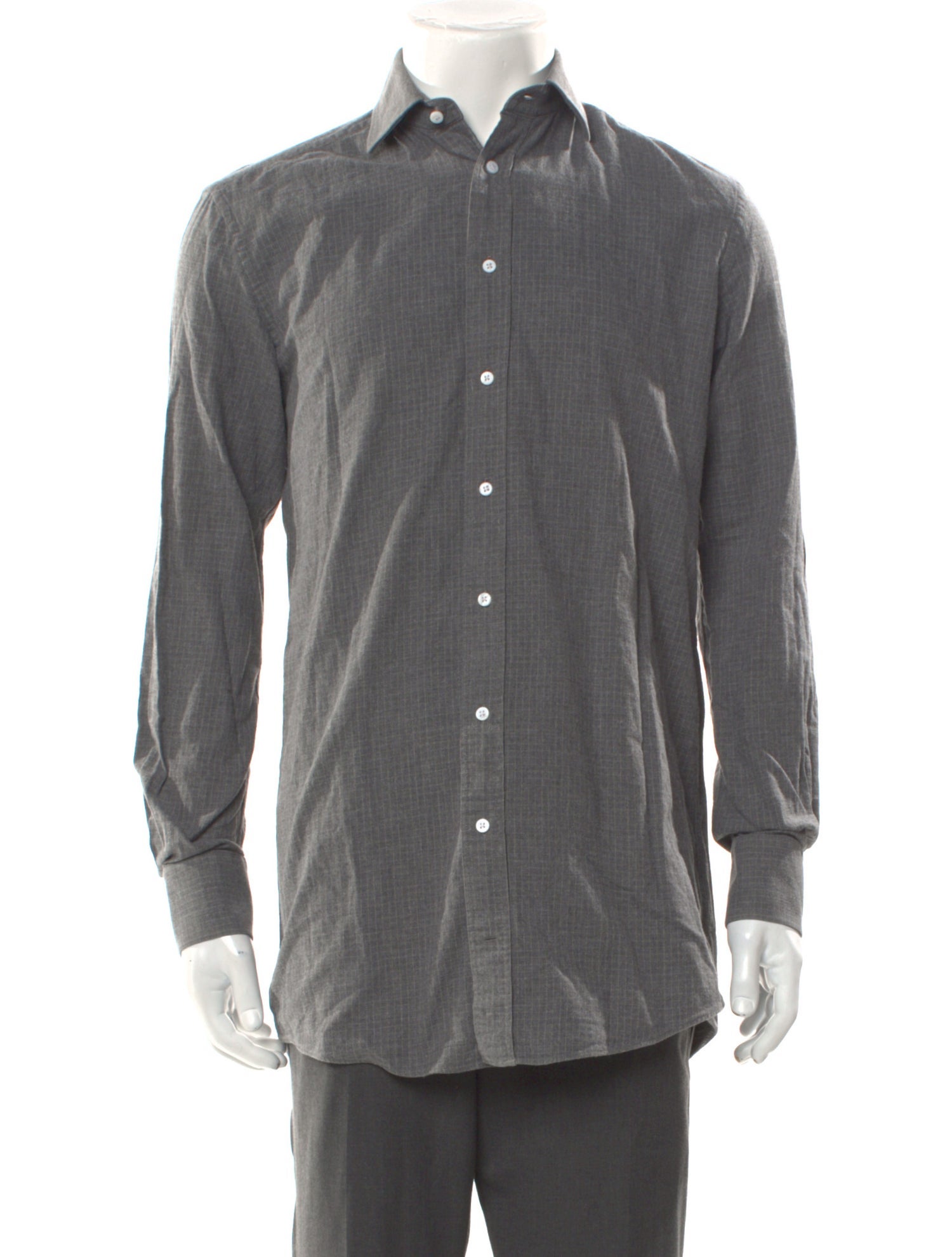 Indochino Plaid Print Long Sleeve Shirt