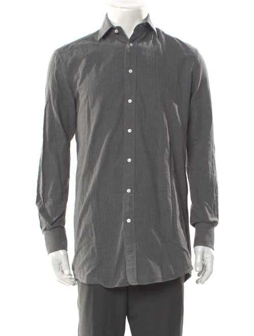 Indochino Plaid Print Long Sleeve Shirt
