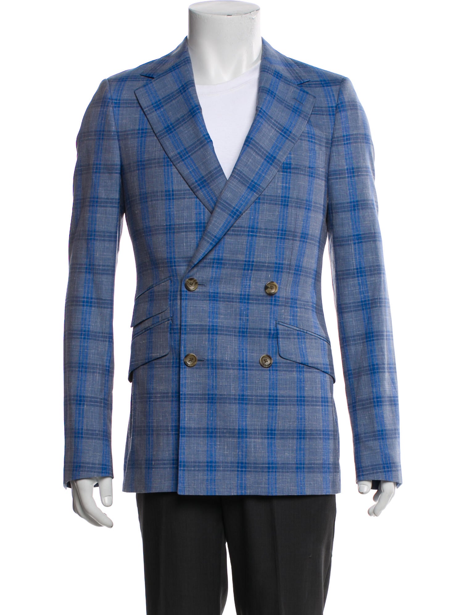 Indochino Wool Plaid Print Blazer