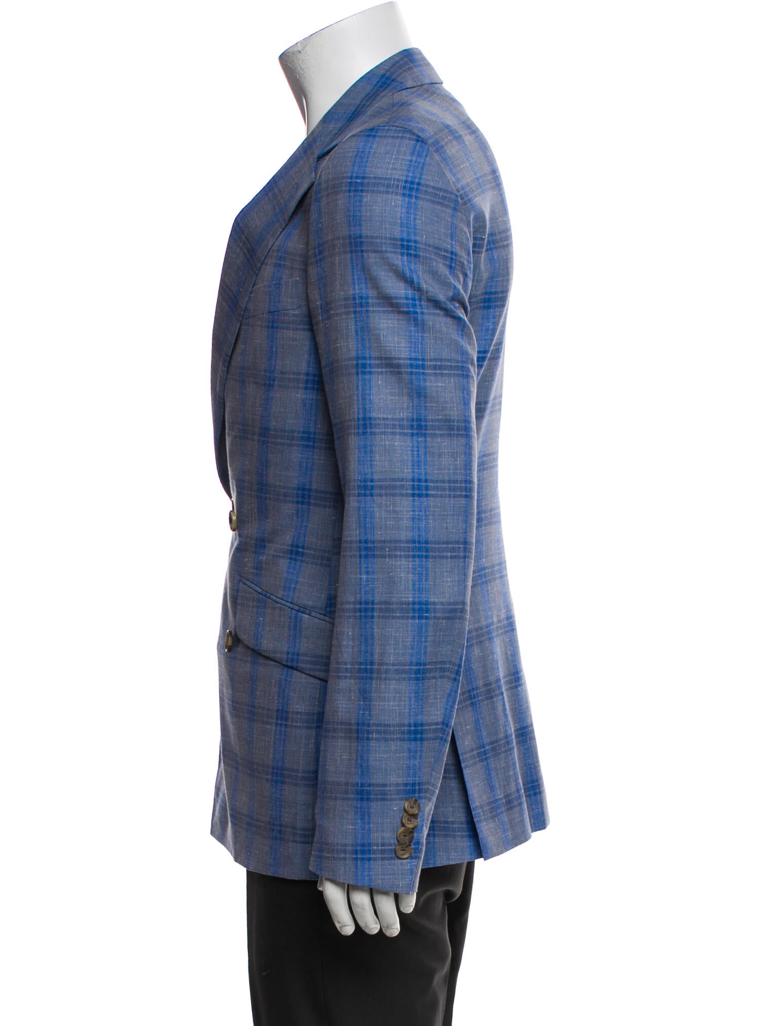 Indochino Wool Plaid Print Blazer
