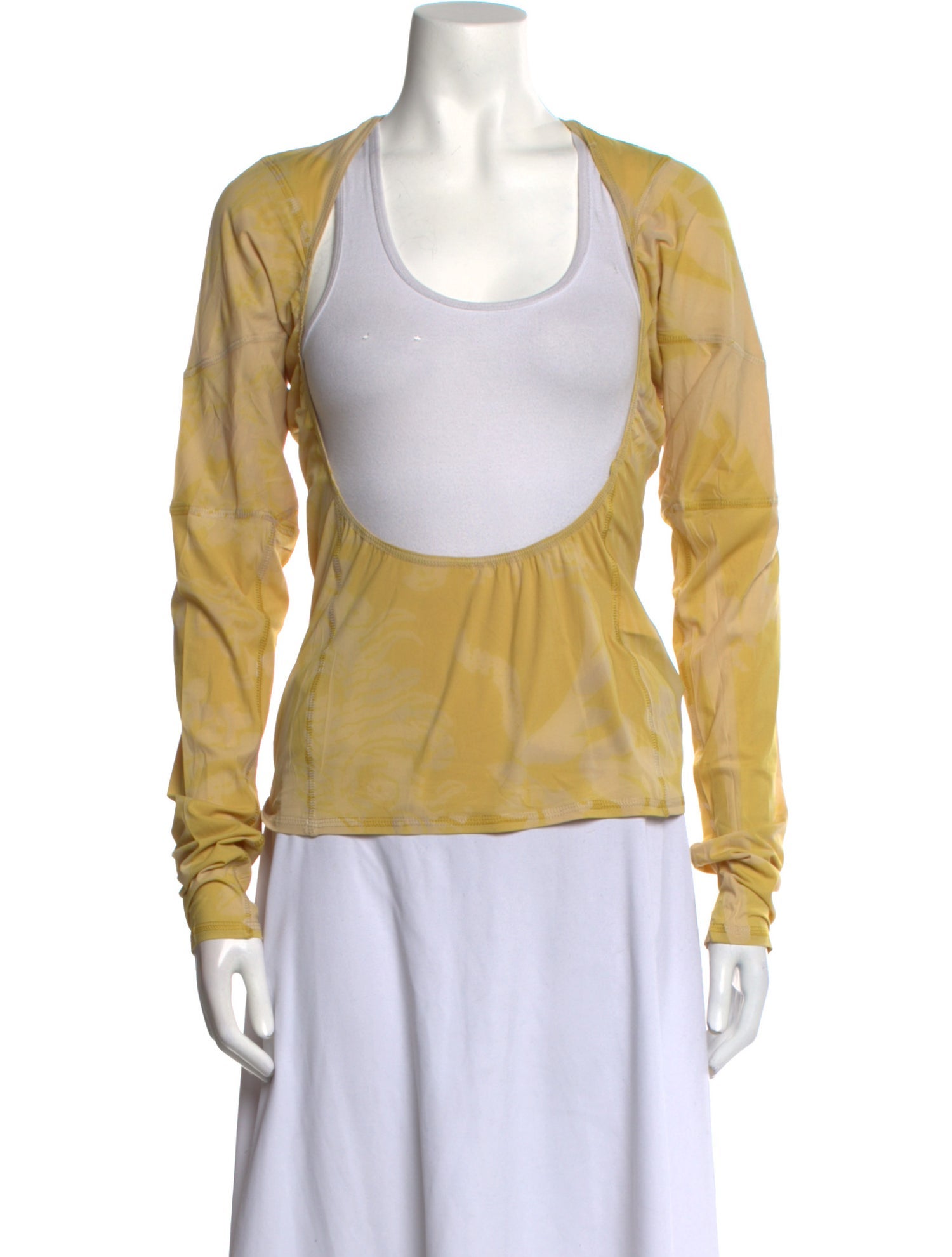 Ioannes Printed Scoop Neck Top