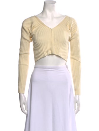 Ioannes Wool V-Neck Crop Top