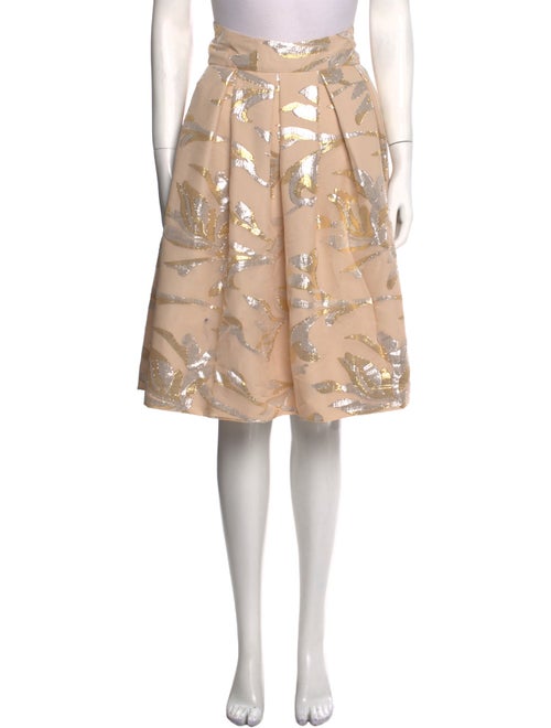 Io Couture Silk Knee-Length Skirt