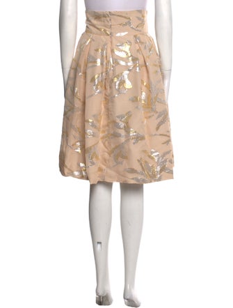 Io Couture Silk Knee-Length Skirt