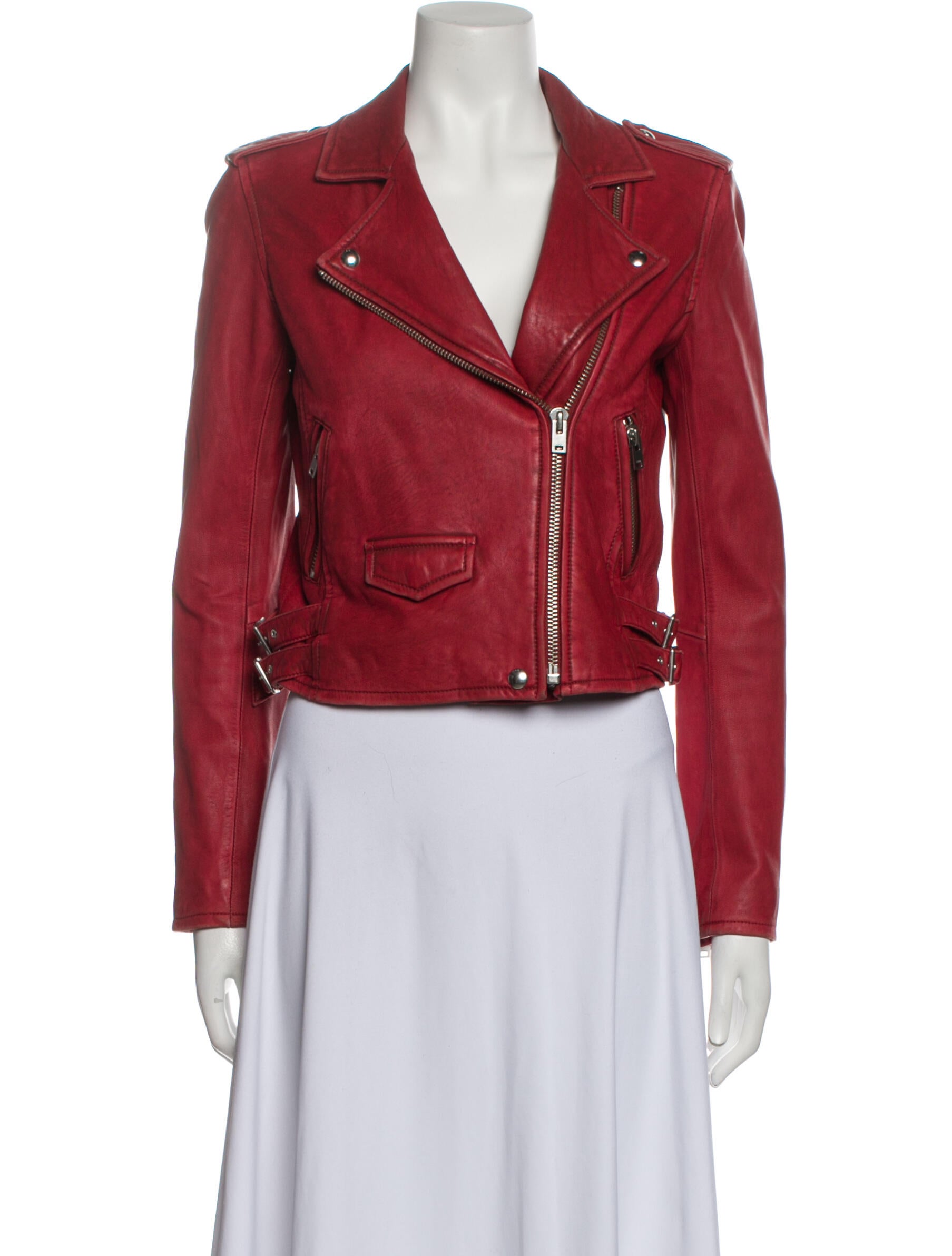 iro red leather jacket