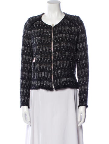 Iro Jackets Tweed Pattern Evening Jacket XS