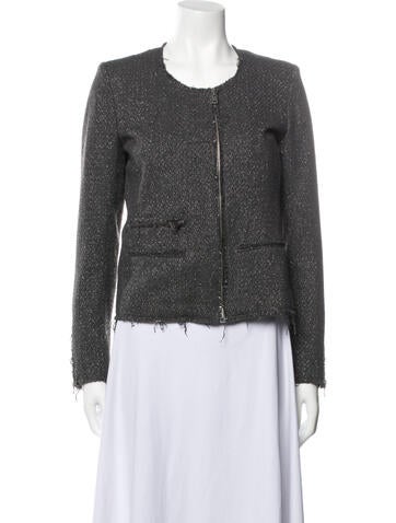 Iro Jackets Tweed Pattern Evening Jacket XS