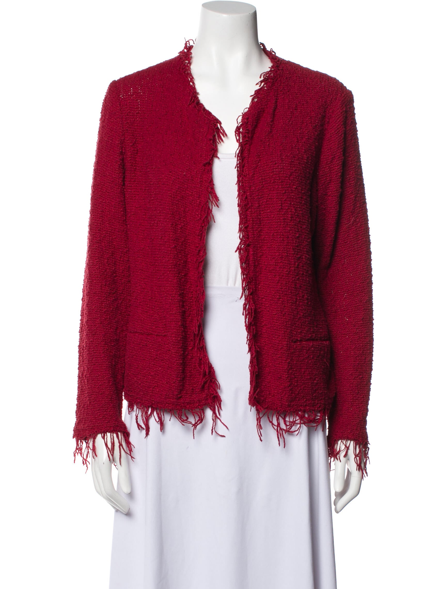 Iro Tweed Pattern Evening Jacket Red Jackets, Clothing WIR125267