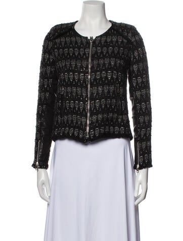 Iro Jackets Tweed Pattern Evening Jacket XS