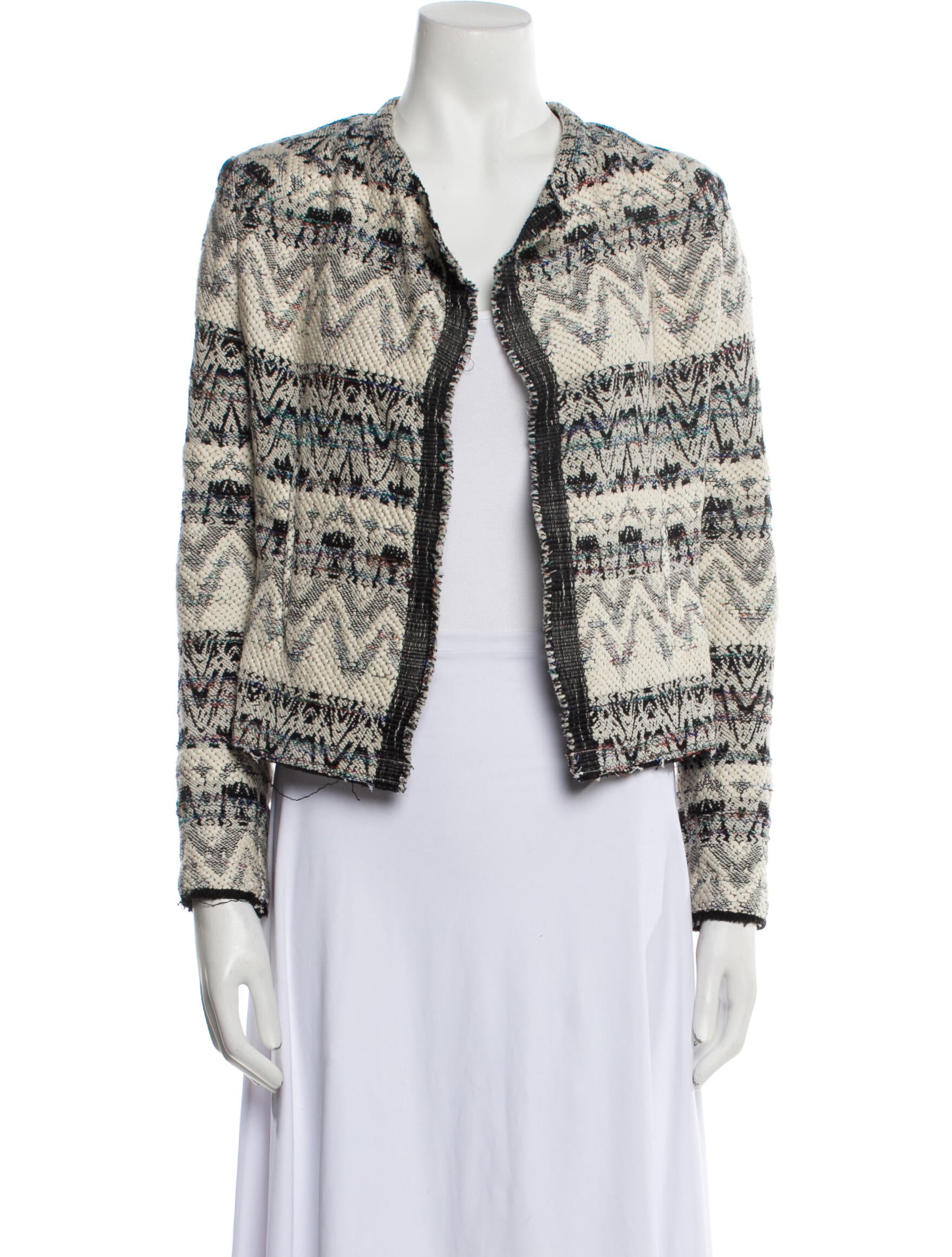 Iro Tweed Pattern Evening Jacket Neutrals Jackets, Clothing