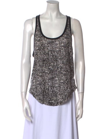 Iro Tops Printed Scoop Neck Top M