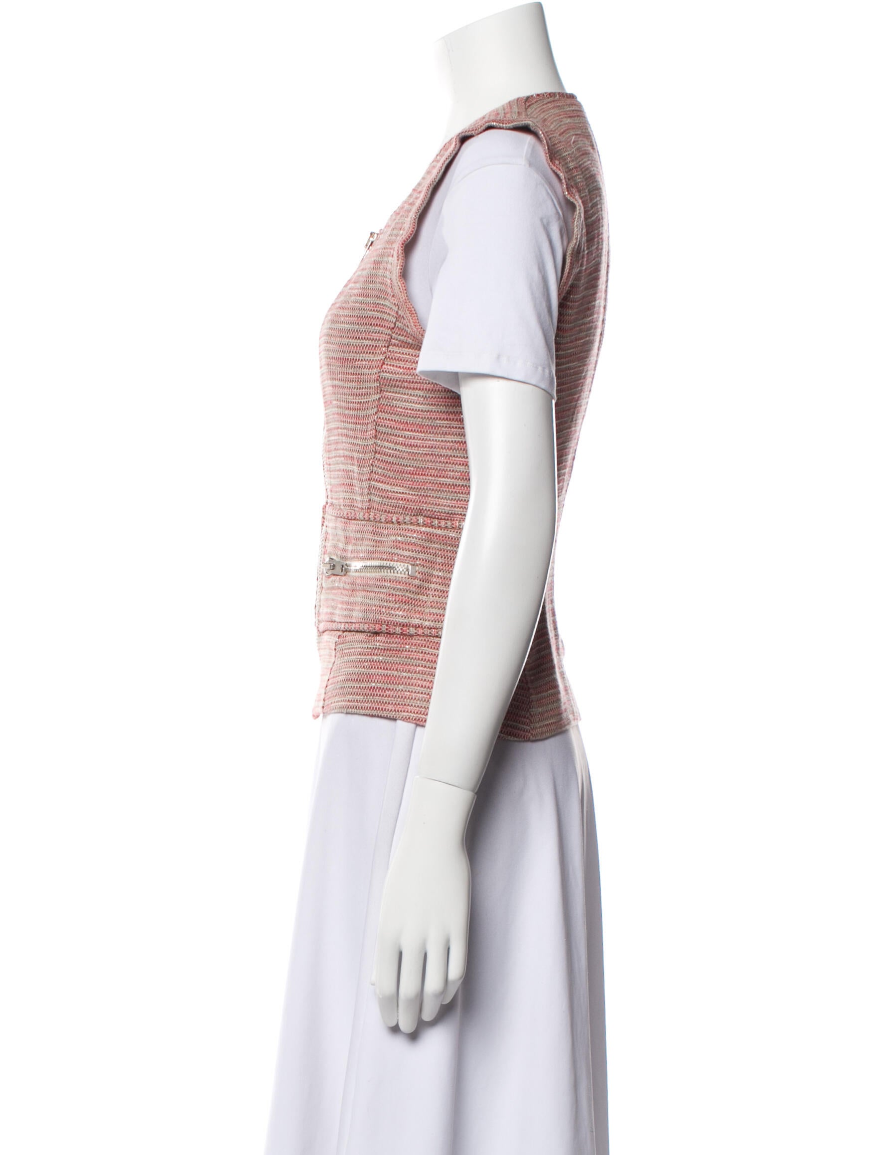 Iro Tweed Pattern Vest