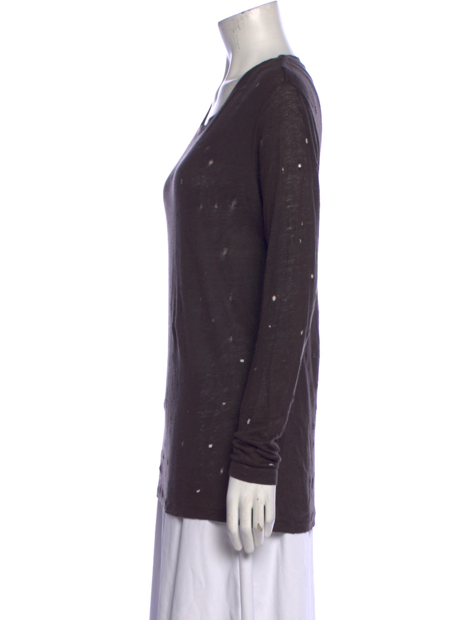 Iro Scoop Neck Long Sleeve Top