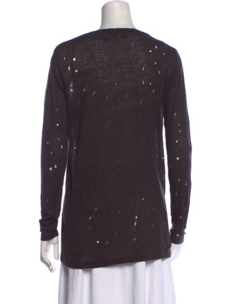 Iro Scoop Neck Long Sleeve Top