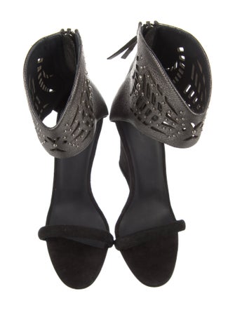 Iro Suede Lasercut Accents Gladiator Sandals