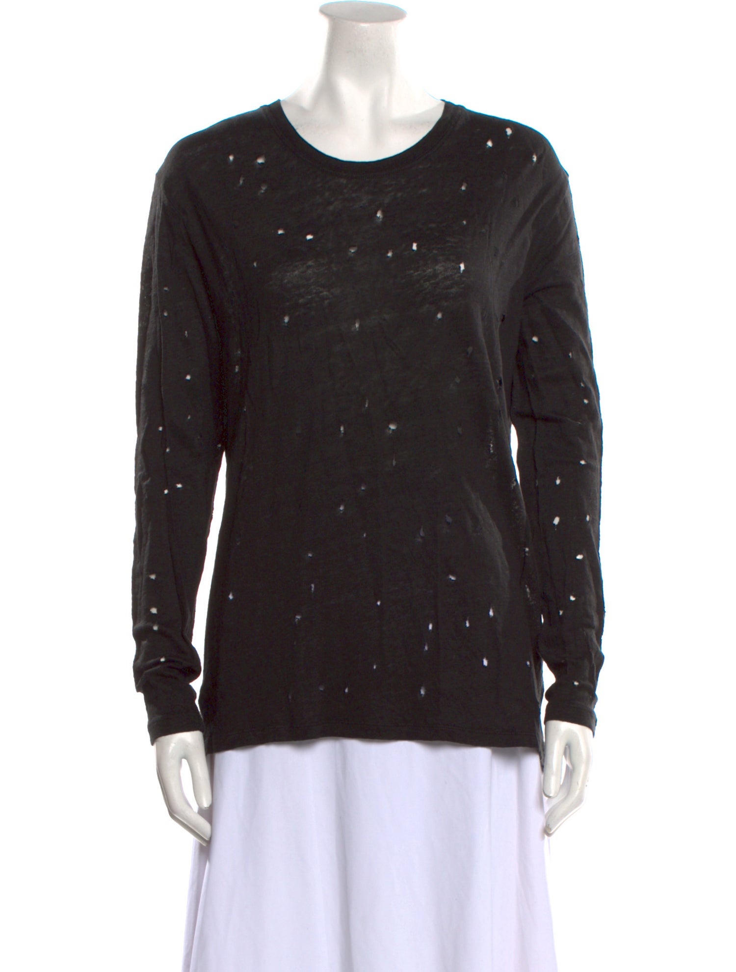 Iro Scoop Neck Long Sleeve Top