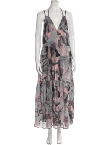Iro Dresses Floral Print Long Dress Us6, Fr38 | M
