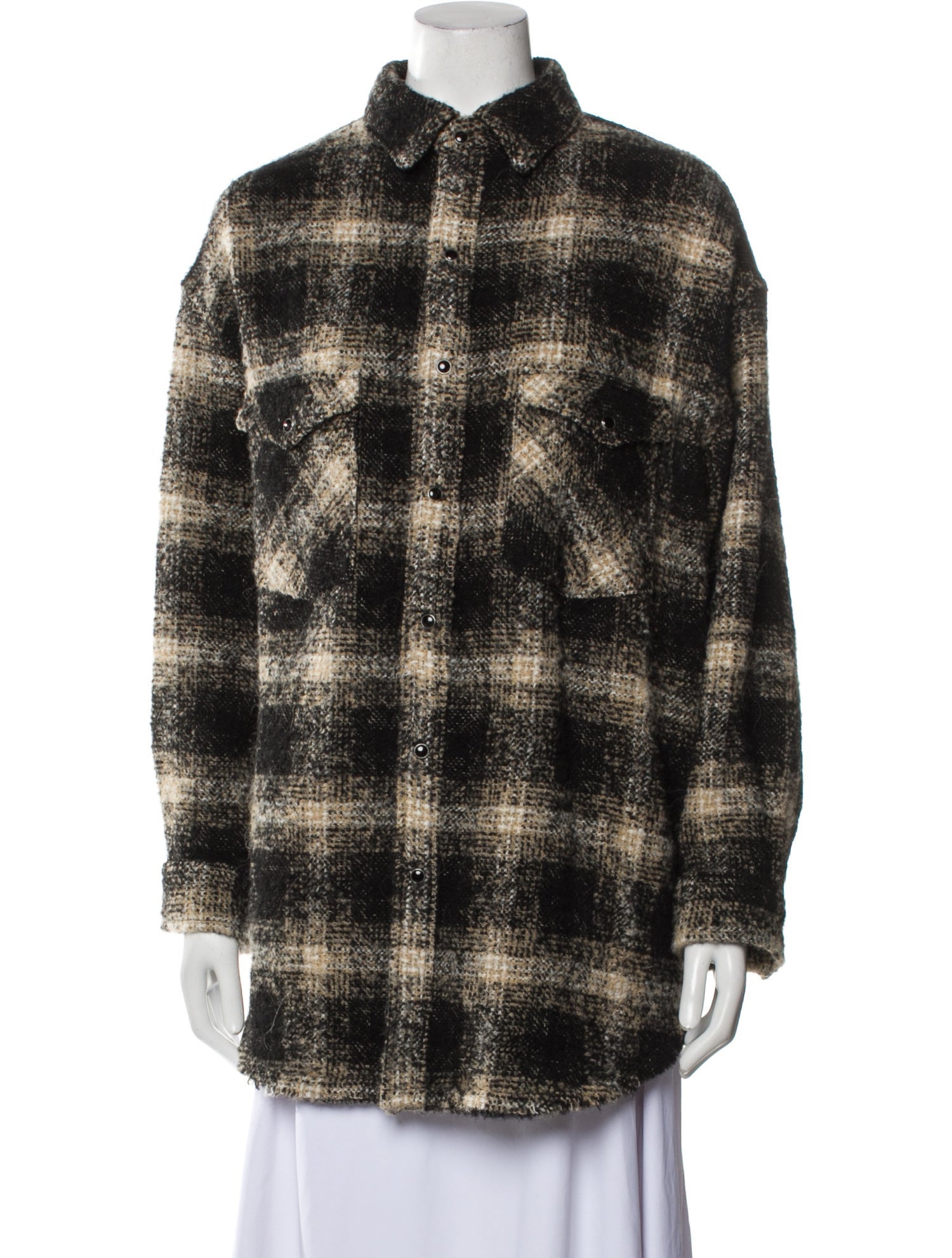 Iro Plaid Print Coat
