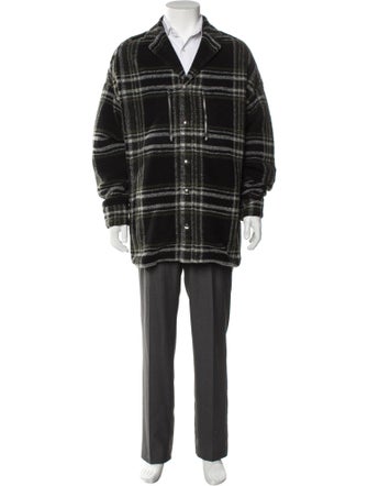 Iro Plaid Print Overcoat