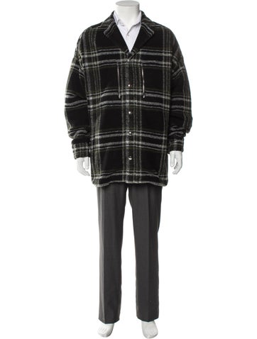 Iro Outerwear Plaid Print Overcoat S