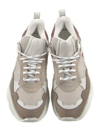 Iro Leather Mesh Accents Chunky Sneakers