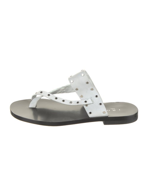 Iro Leather Studded Accents Slides