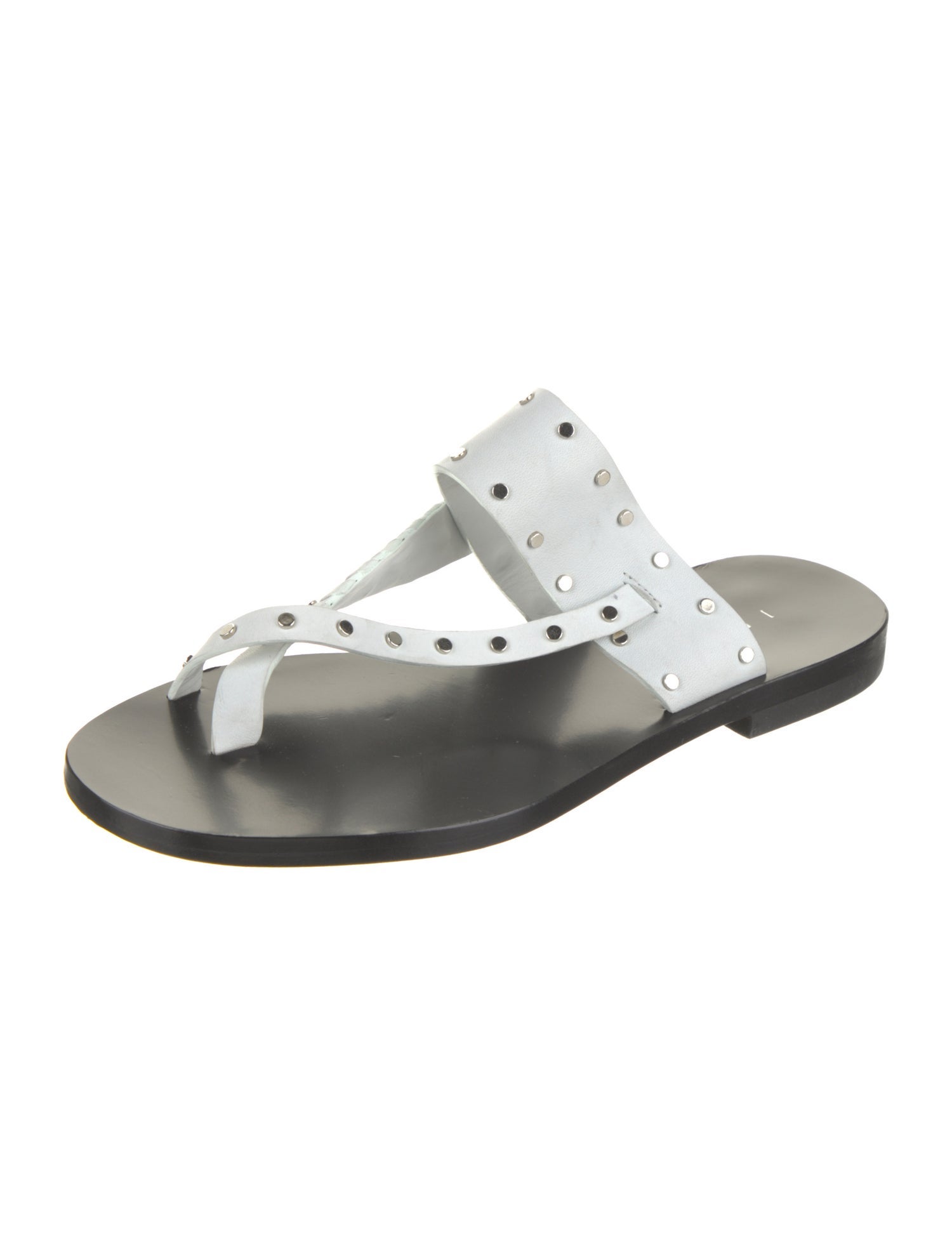 Iro Leather Studded Accents Slides