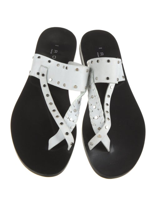 Iro Leather Studded Accents Slides