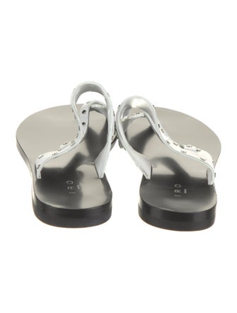 Iro Leather Studded Accents Slides