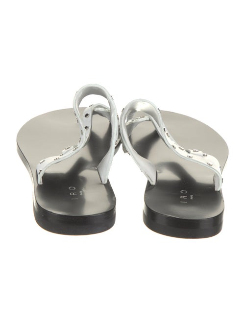 Iro Leather Studded Accents Slides