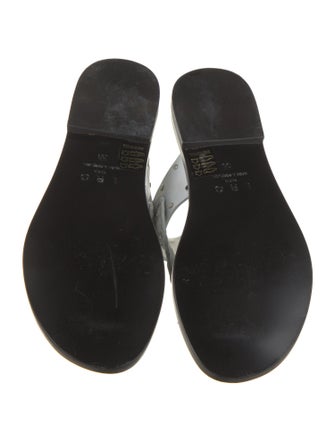 Iro Leather Studded Accents Slides