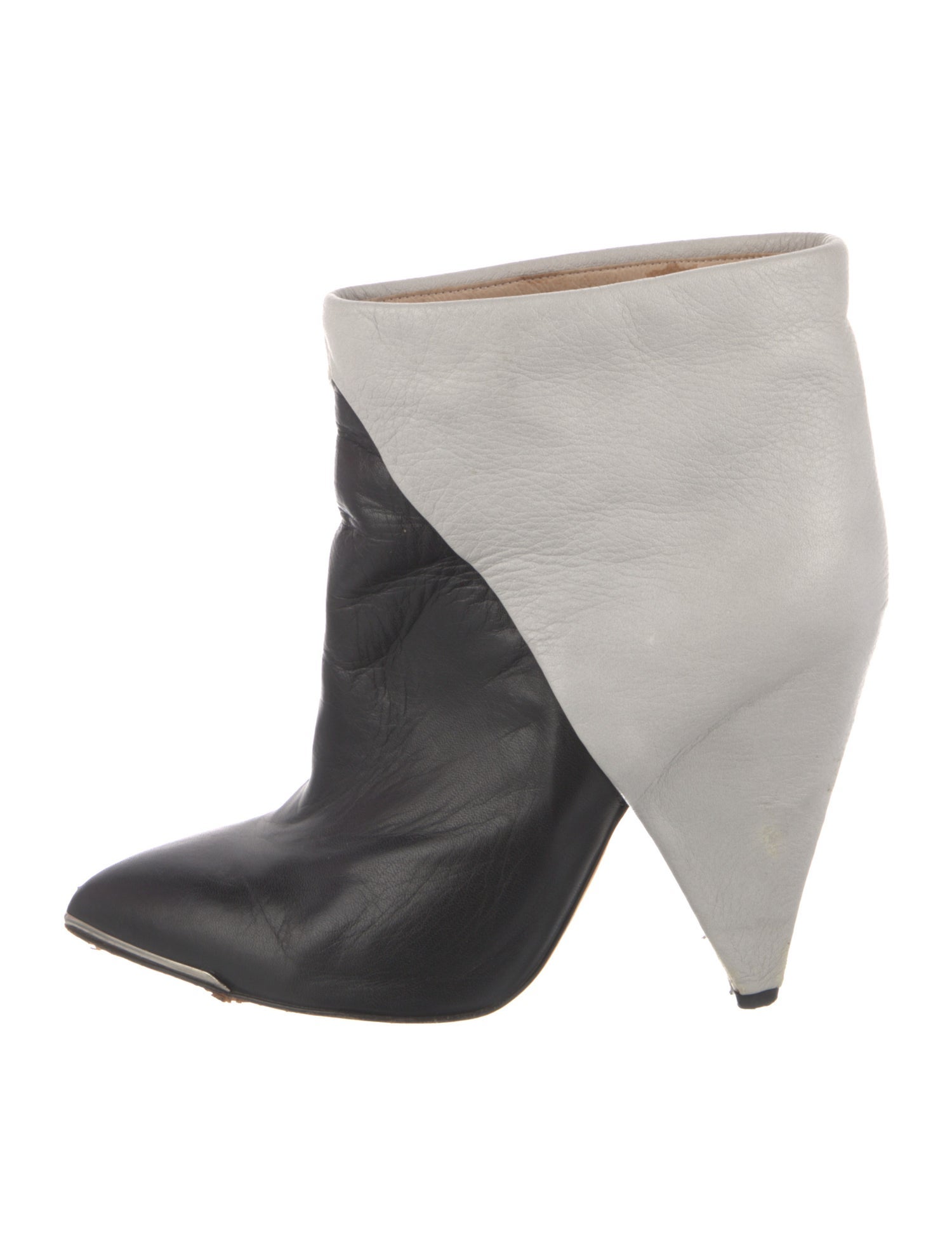 Iro Leather Colorblock Pattern Boots