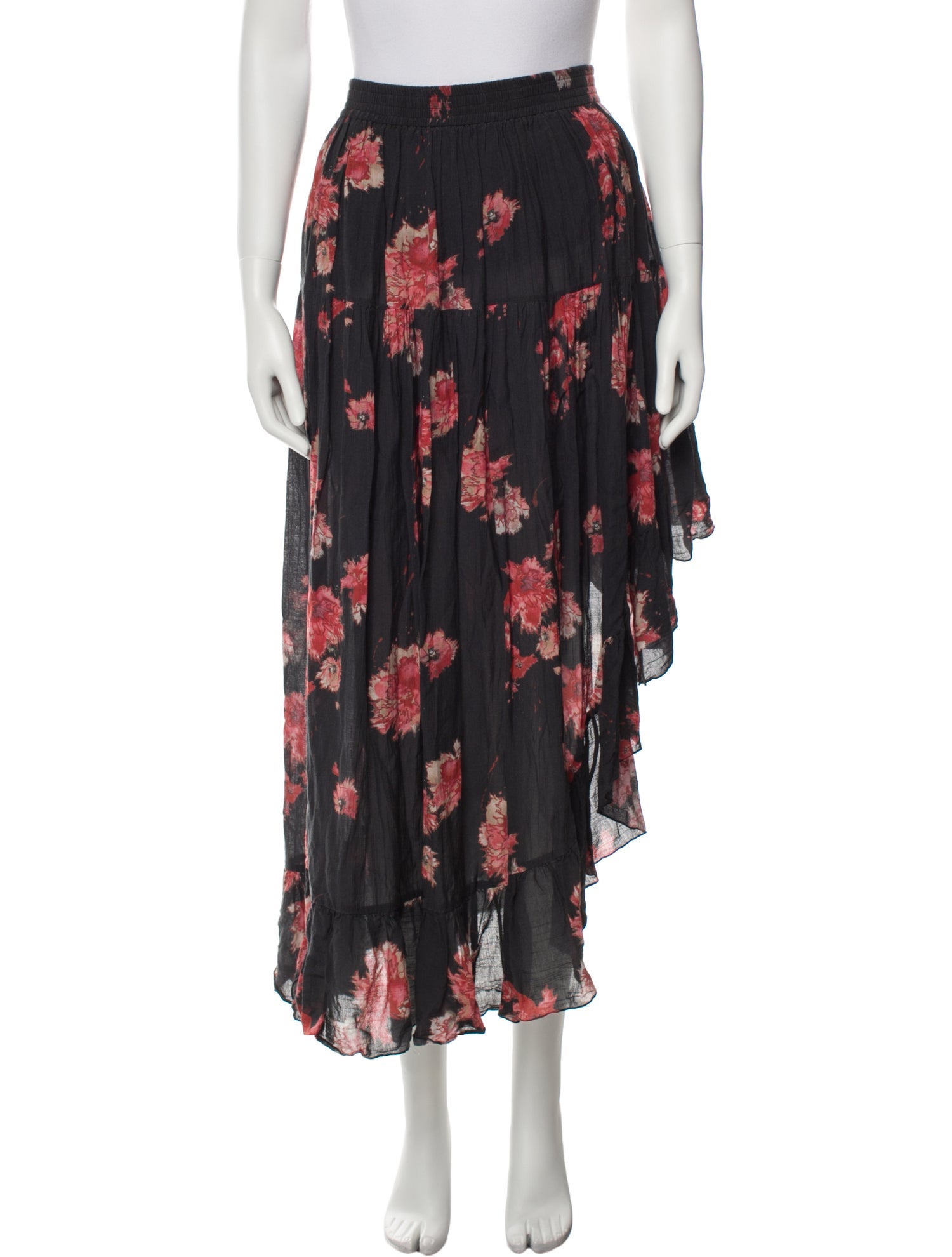 Iro Floral Print Midi Length Skirt