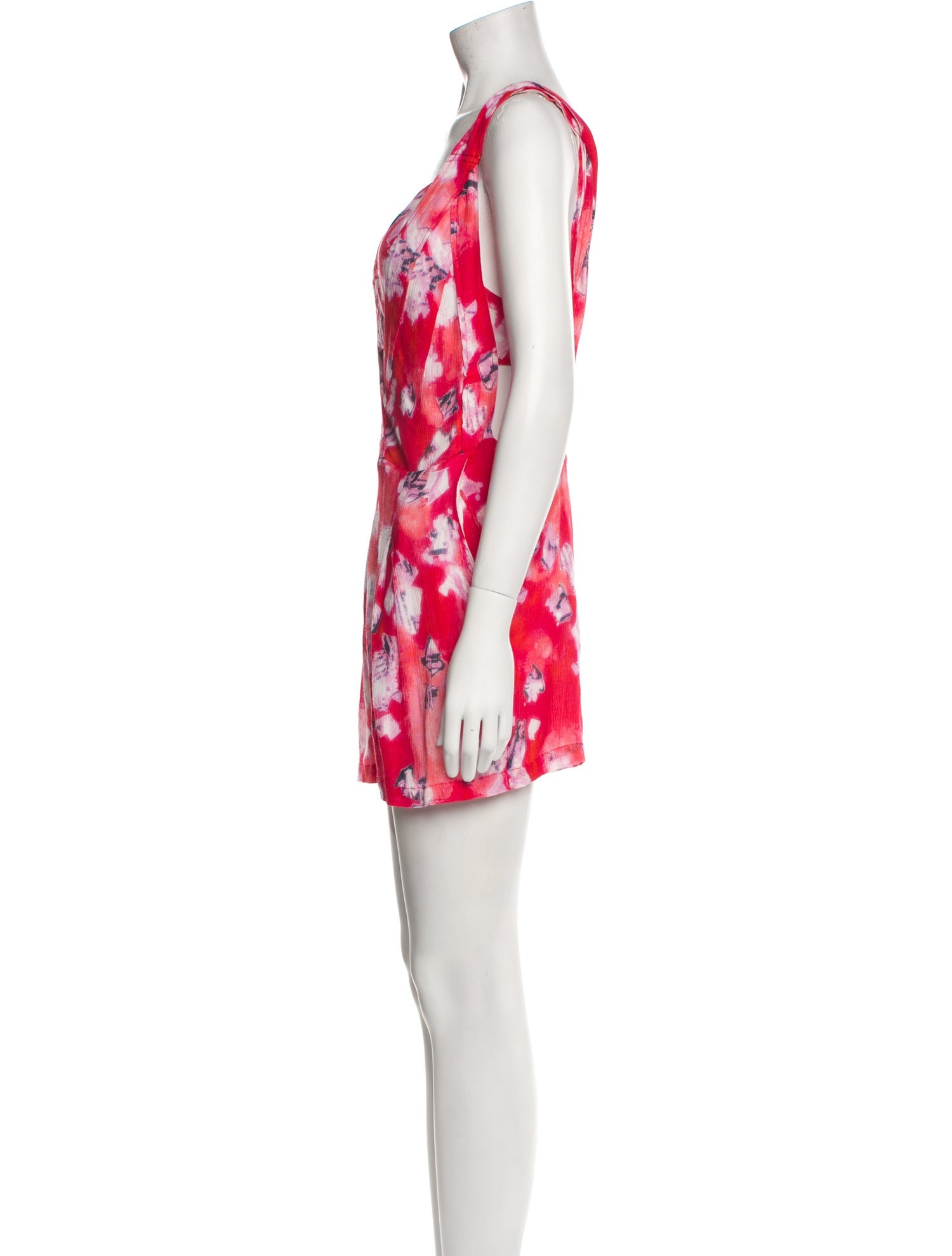 Iro Printed Plunge Neckline Romper