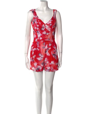 Iro Floral Print V-Neck Romper