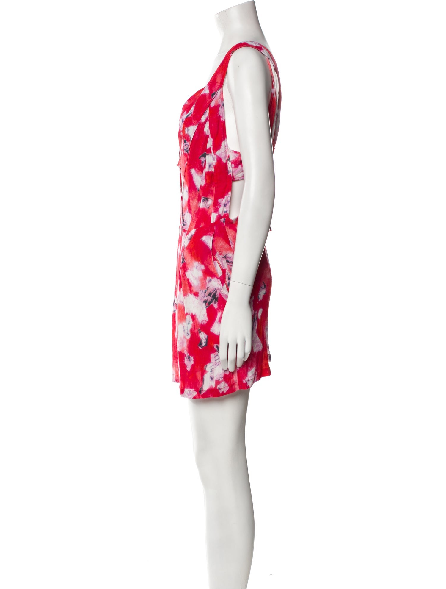 Iro Floral Print Plunge Neckline Romper