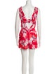 Iro Printed Plunge Neckline Romper