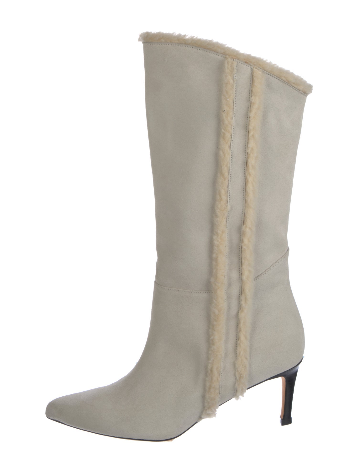 Iro Suede Fur Trim Boots