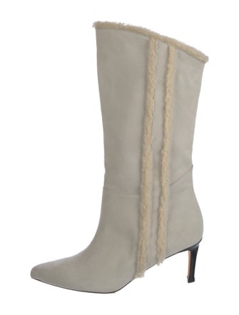 Iro Suede Fur Trim Boots