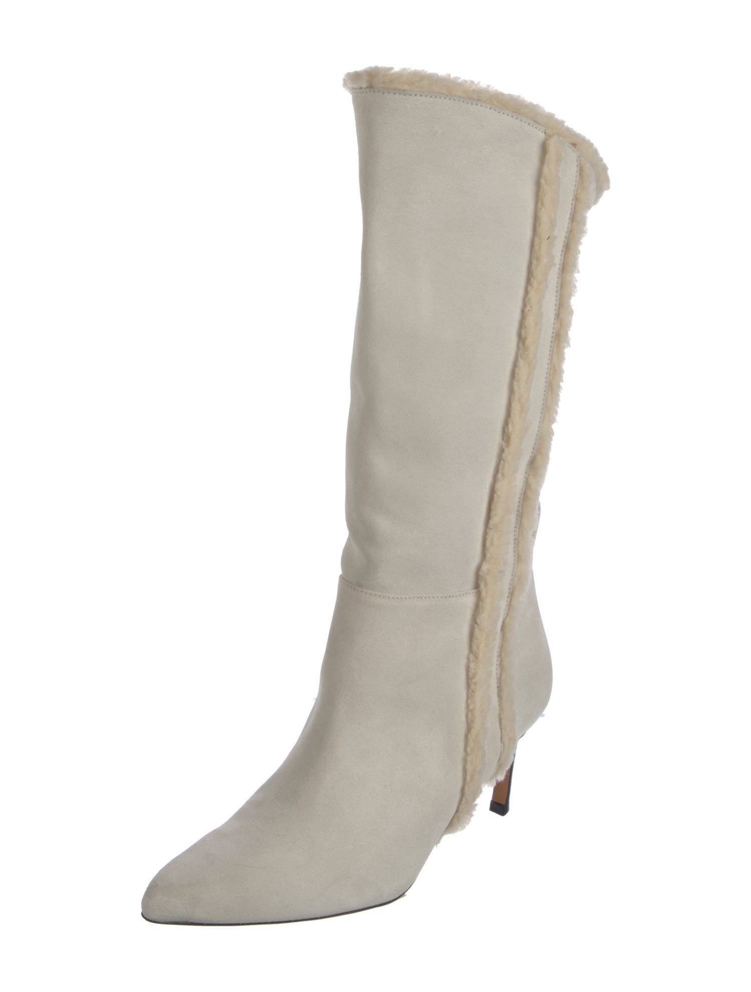 Iro Suede Fur Trim Boots