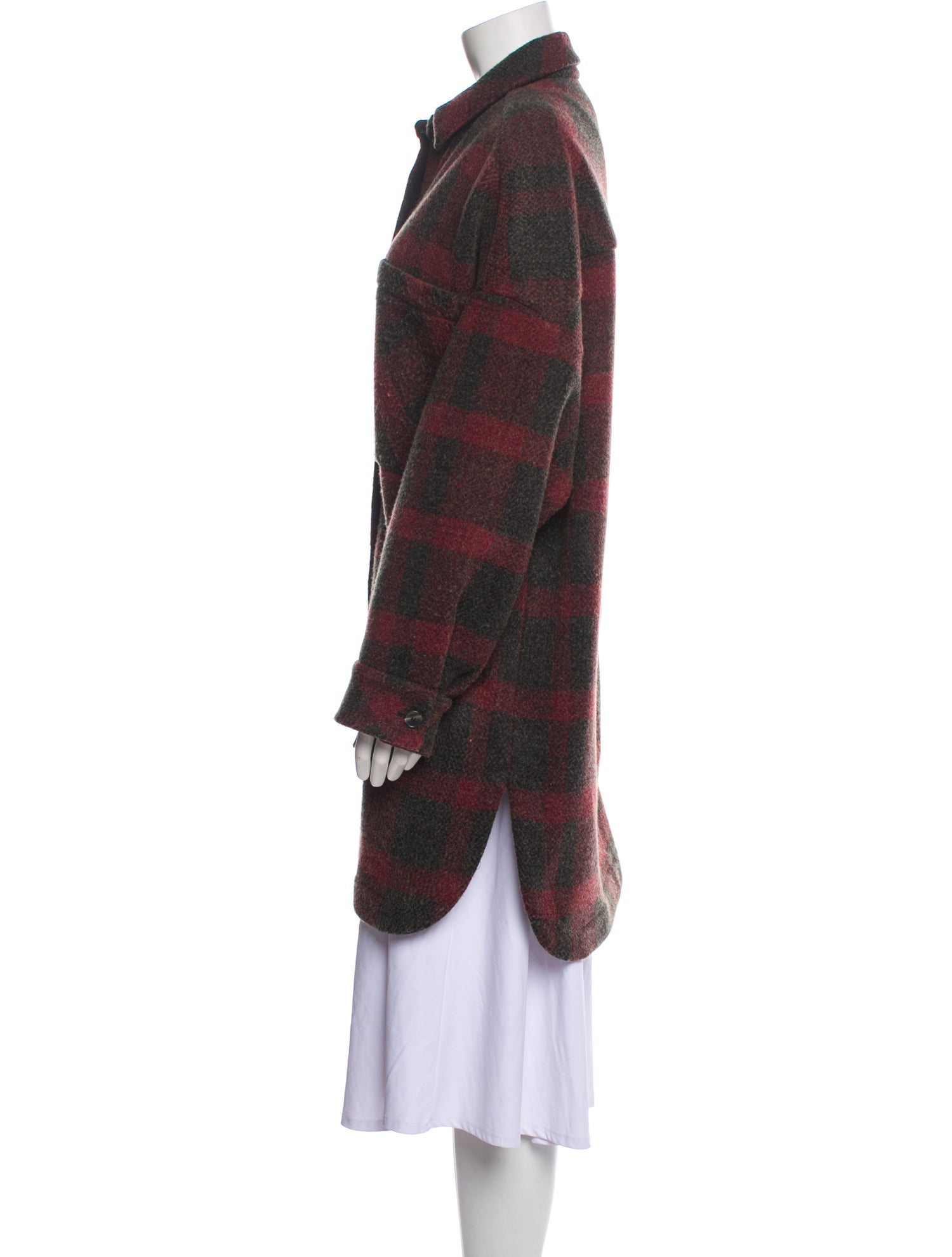 Iro Plaid Print Coat
