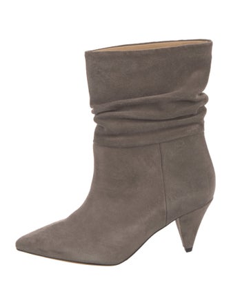 Iro Suede Pleated Accents Slouch Boots