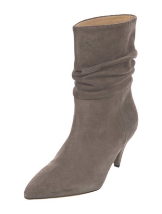 Iro Suede Pleated Accents Slouch Boots