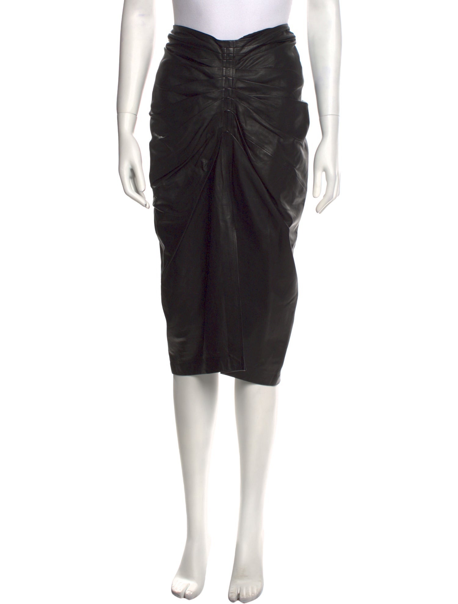Iro Lamb Leather Midi Length Skirt