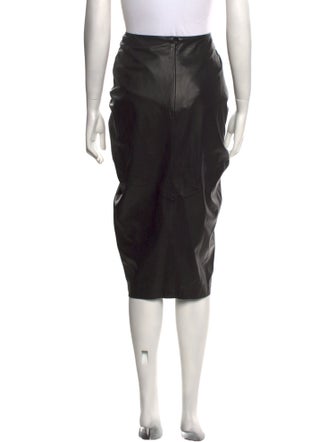 Iro Lamb Leather Midi Length Skirt