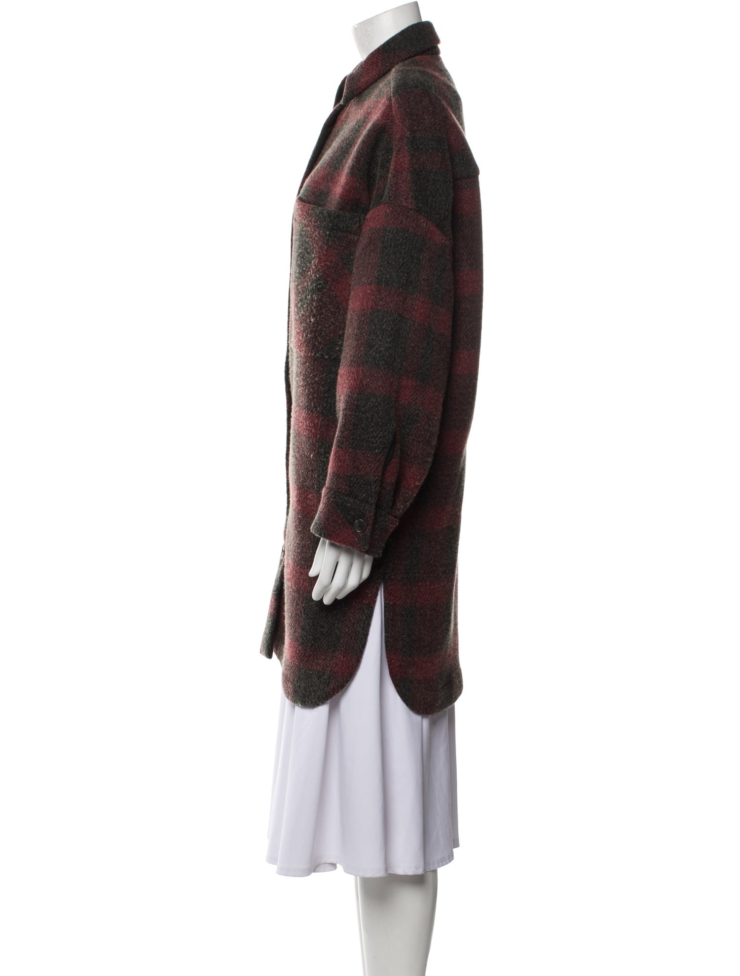 Iro Plaid Print Coat