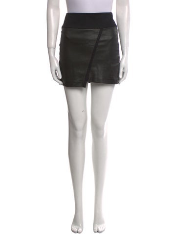 Iro Skirts Leather Trim Embellishment Mini Skirt M