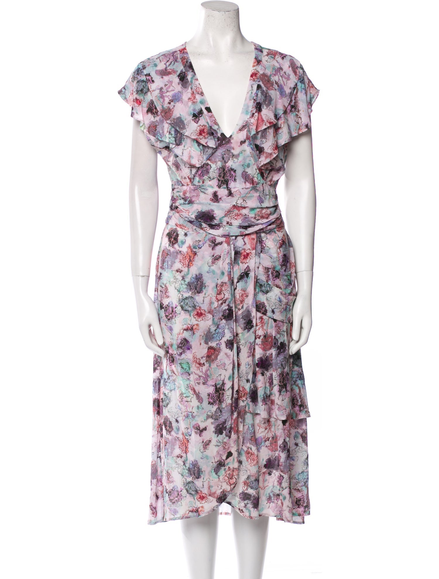 Iro Floral Print Midi Length Dress