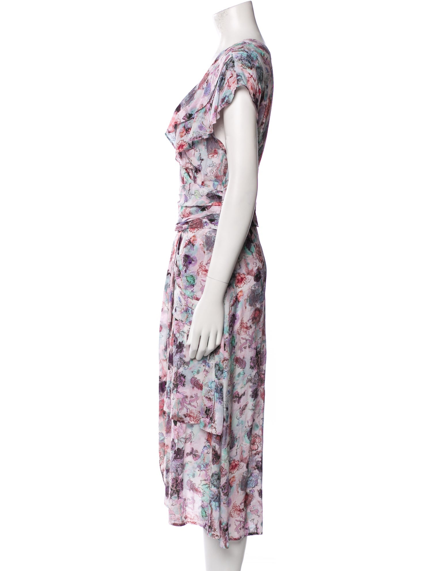 Iro Floral Print Midi Length Dress