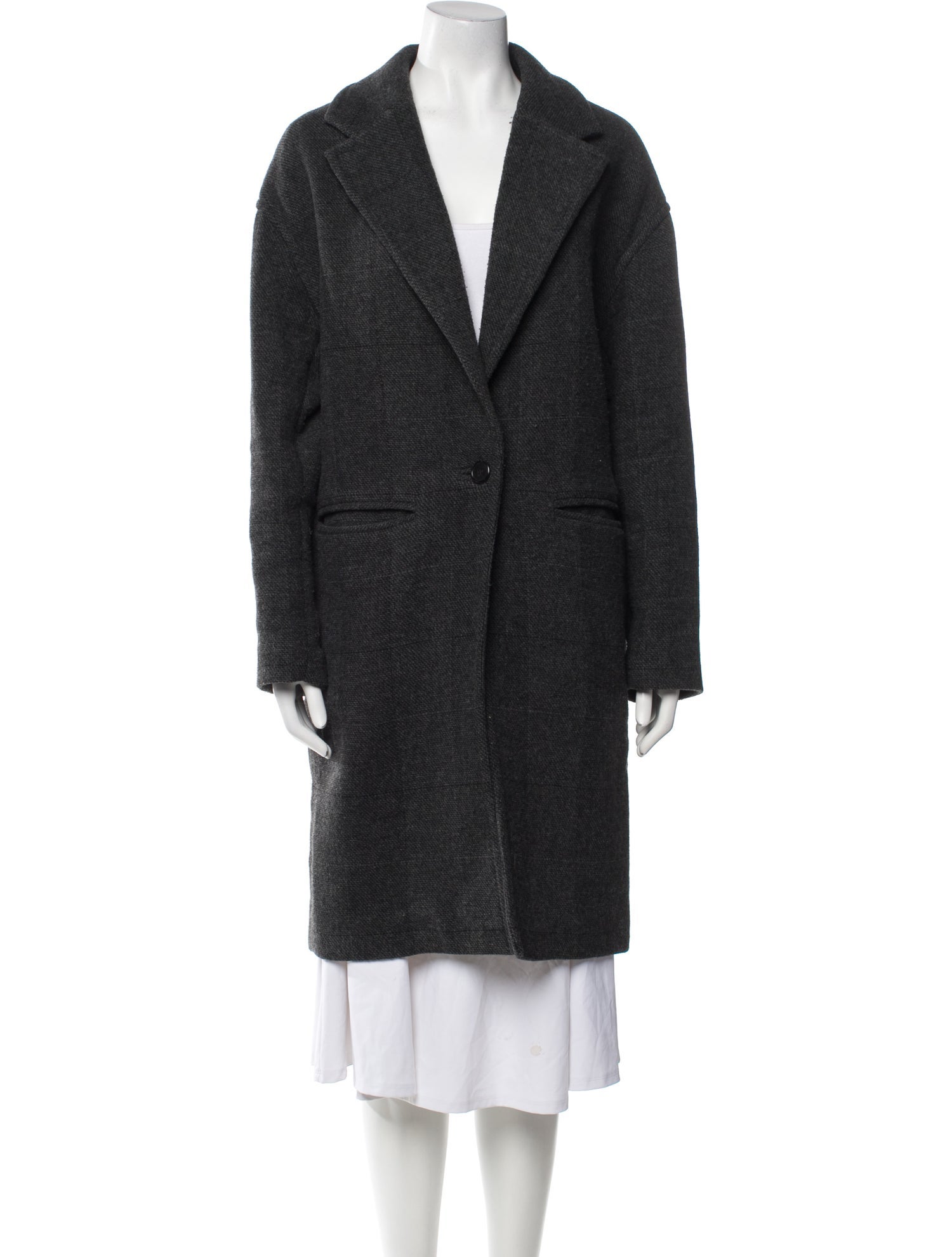 Iro Wool Tweed Pattern Coat